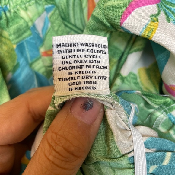 Rachel Zoe Off Shoulder Tropical Leaf Print Blouse Size Small (Bin 177) - Picture 5 of 5